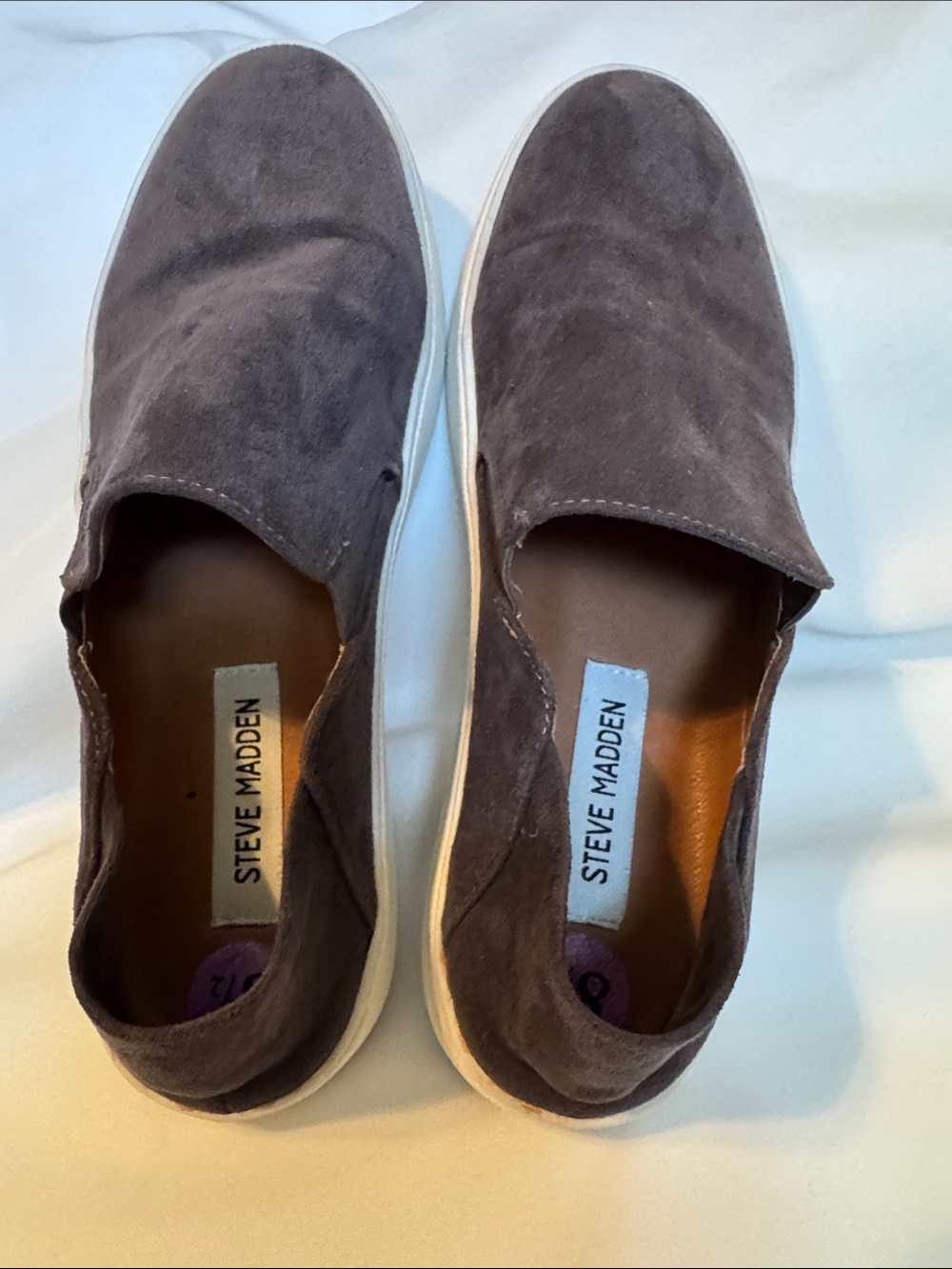 Steve Madden Fayna Women's Slip-On Suede Sneakers in Charcoal